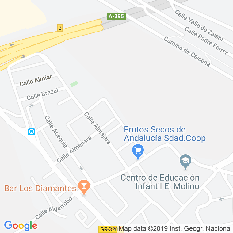 Código Postal calle Albanar en Granada