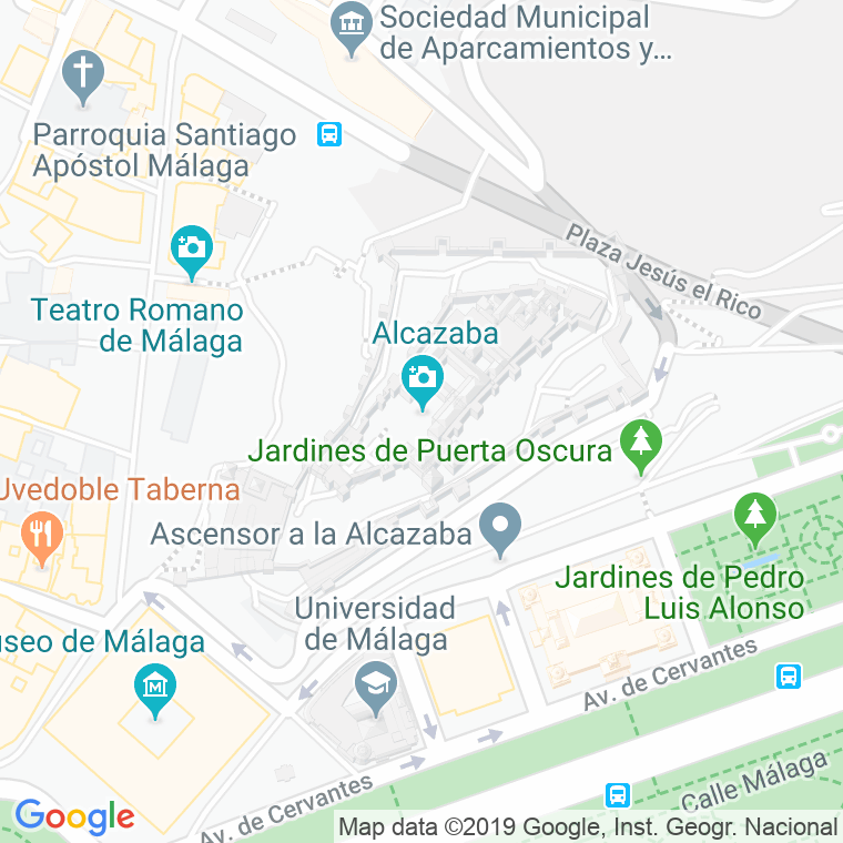 Código Postal calle Alcazaba, cuesta (Impares Del 1 Al Final)  (Pares Del 2 Al Final) en Granada