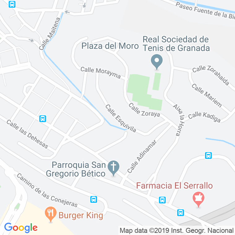 Código Postal calle Esquivila en Granada