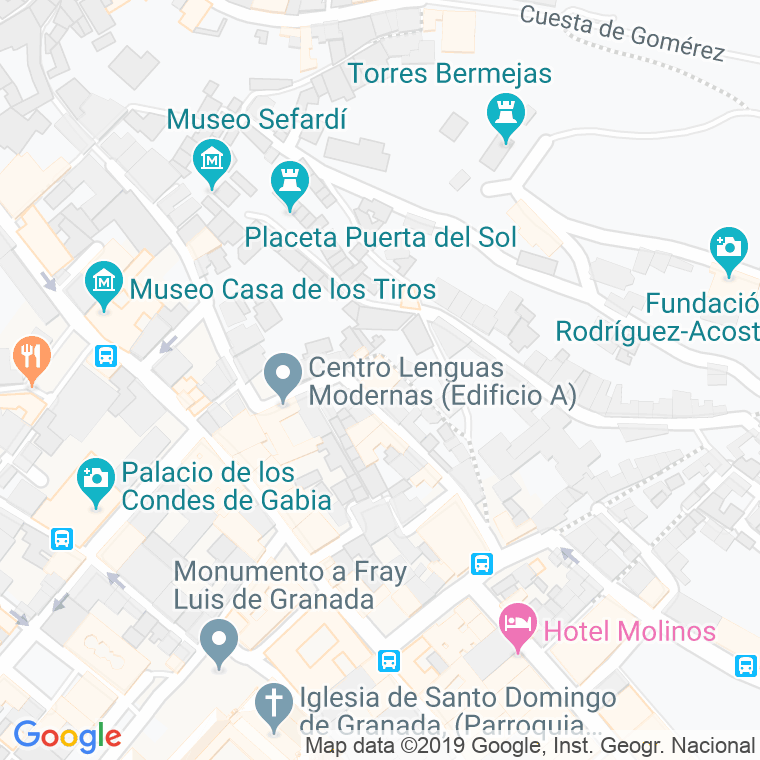 Código Postal calle Damasqueros en Granada