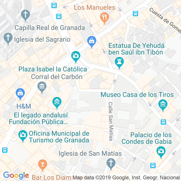 Código Postal calle Descalzas De Las, plaza en Granada