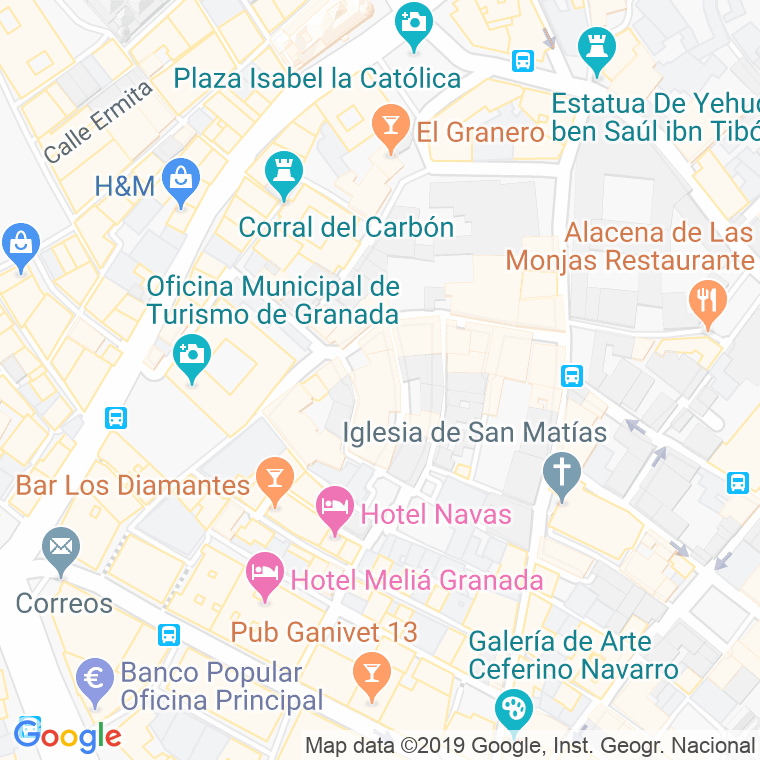 Código Postal calle Gamboa, plaza en Granada