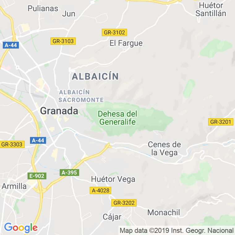 Código Postal calle Glicinia, De La, cuesta en Granada