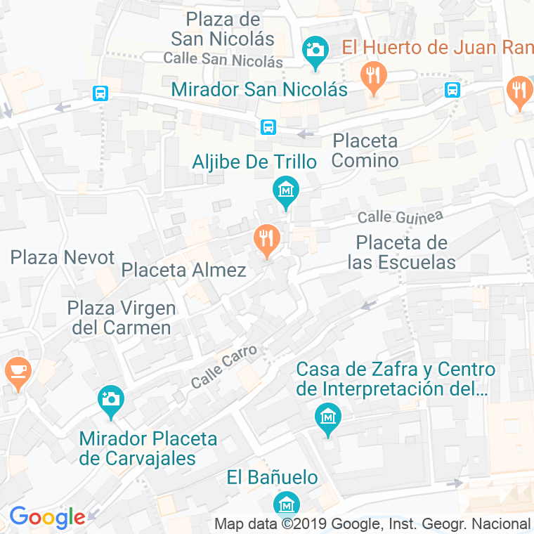 Código Postal calle Agua De Albaicin en Granada