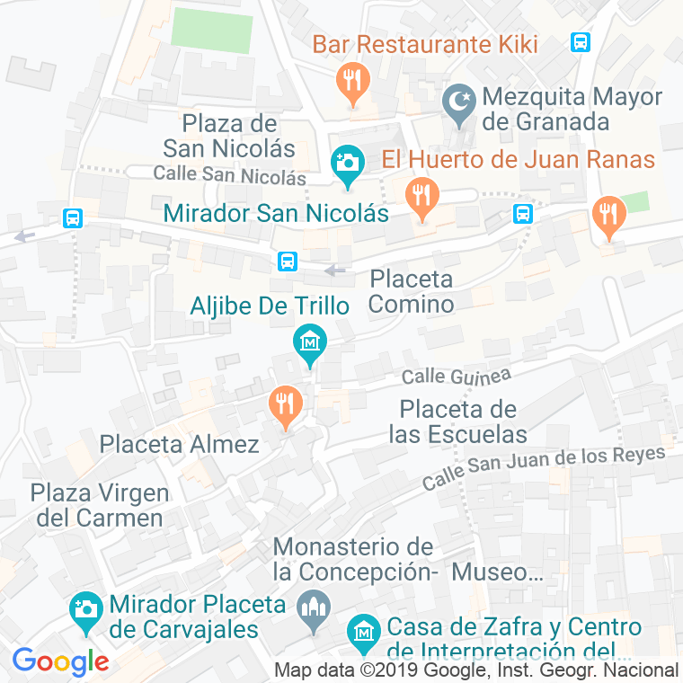 Código Postal calle Aljibe De Trillo, cuesta en Granada