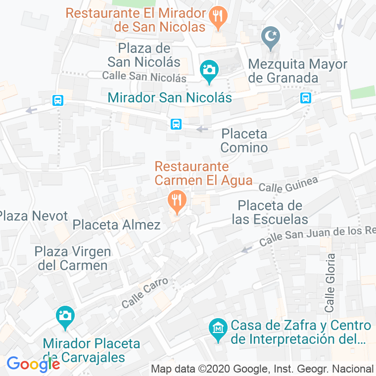 Código Postal calle Aljibe De  Trillo en Granada