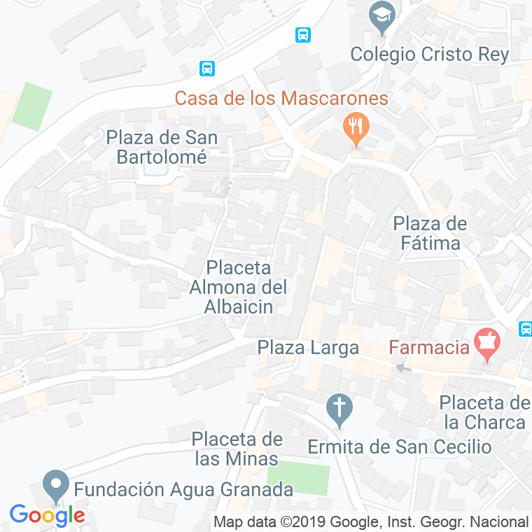 Código Postal calle Almona De Albaicin, callejon en Granada