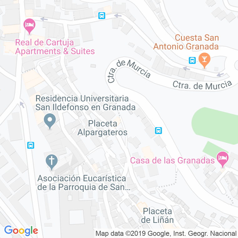 Código Postal calle Alpargateros, plaza en Granada