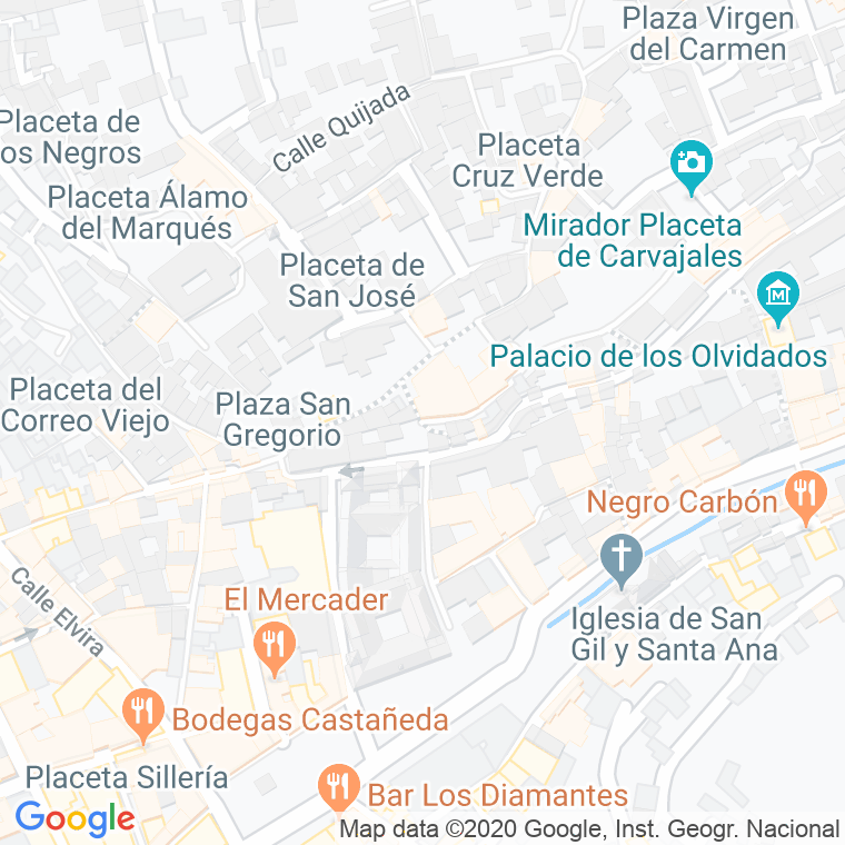 Código Postal calle Arremangadas, cuesta en Granada