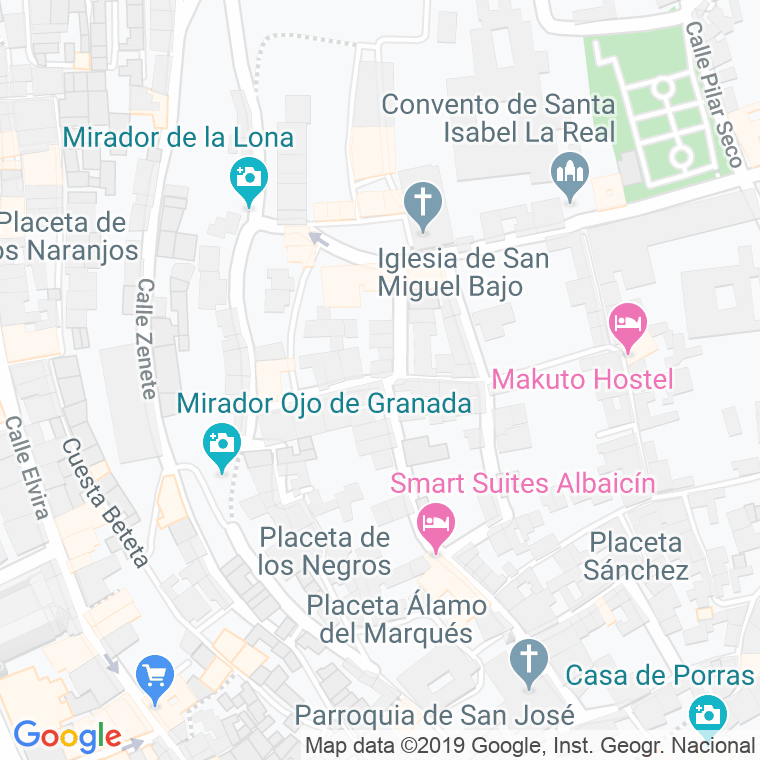 Código Postal calle Bocanegra en Granada