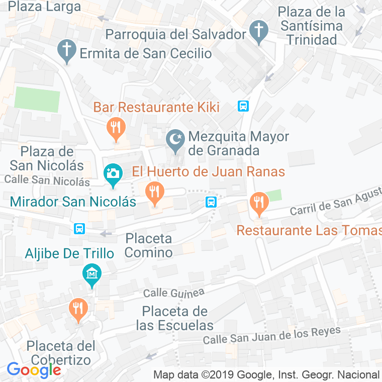 Código Postal calle Cabras, cuesta en Granada