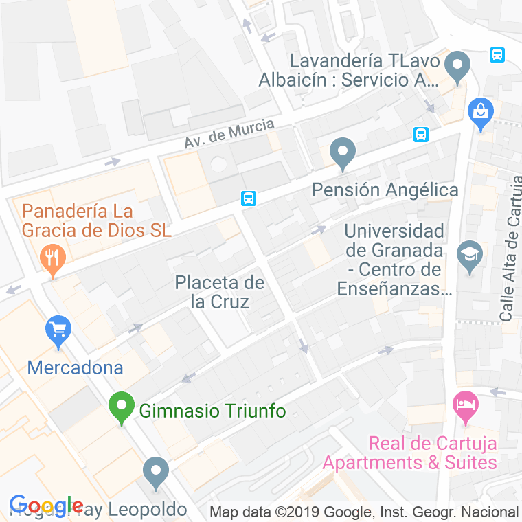 Código Postal calle Agua De Cartuja en Granada