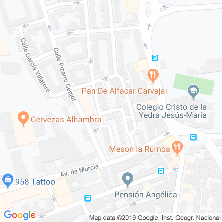 Código Postal calle Cieza en Granada