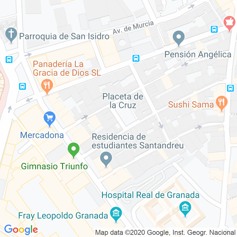 Código Postal calle Cruz De La, placeta en Granada