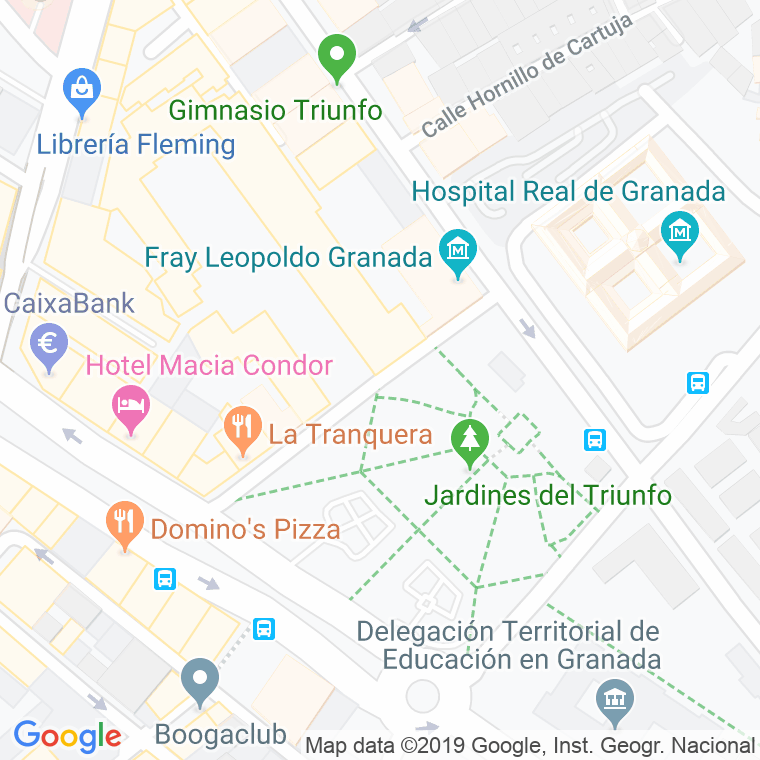 Código Postal calle Divina Pastora, avenida en Granada