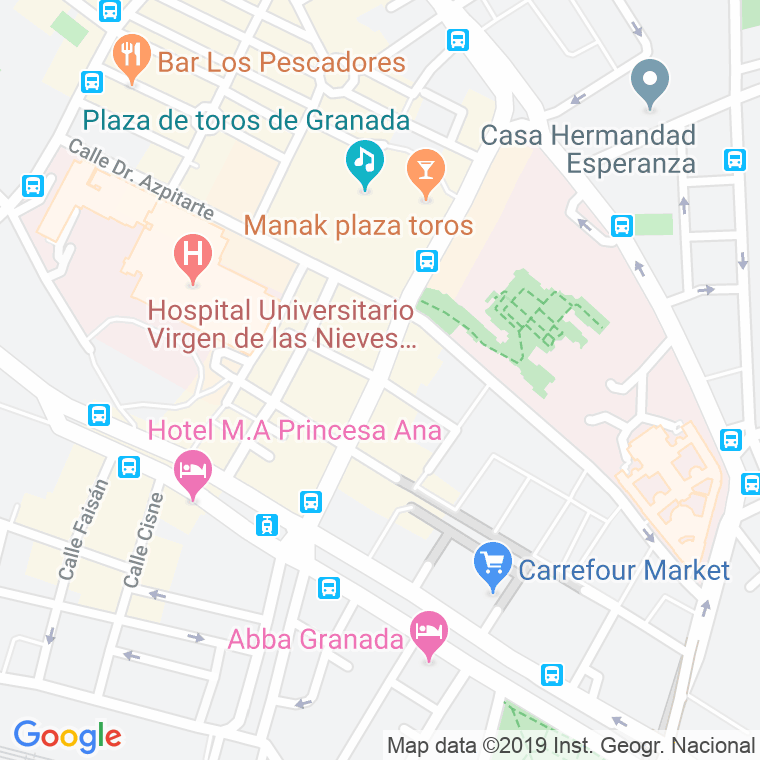 Código Postal calle Doctor Oloriz en Granada