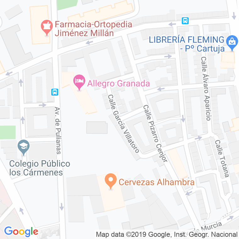 Código Postal calle Garcia Villatoro en Granada