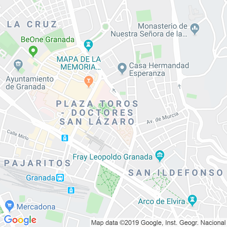 Código Postal calle San Isidro, plaza (Impares Del 1 Al Final)  (Pares Del 2 Al Final) en Granada
