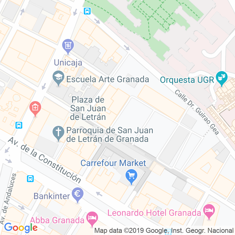 Código Postal calle San Lazaro, plaza en Granada