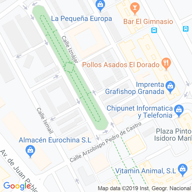 Código Postal calle Alberca en Granada