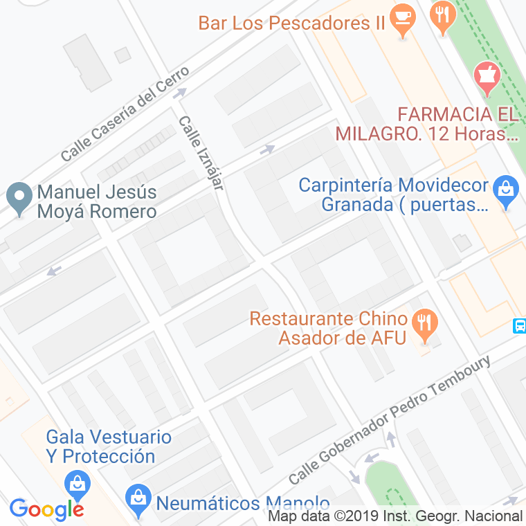 Código Postal calle Alonso Lobo en Granada