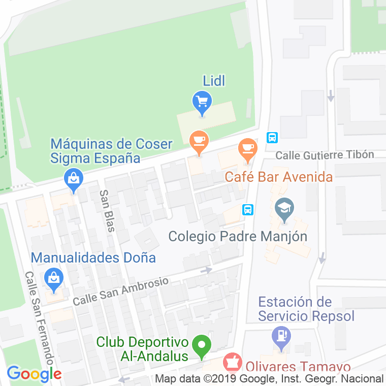 Código Postal calle Santa Eulalia en Granada