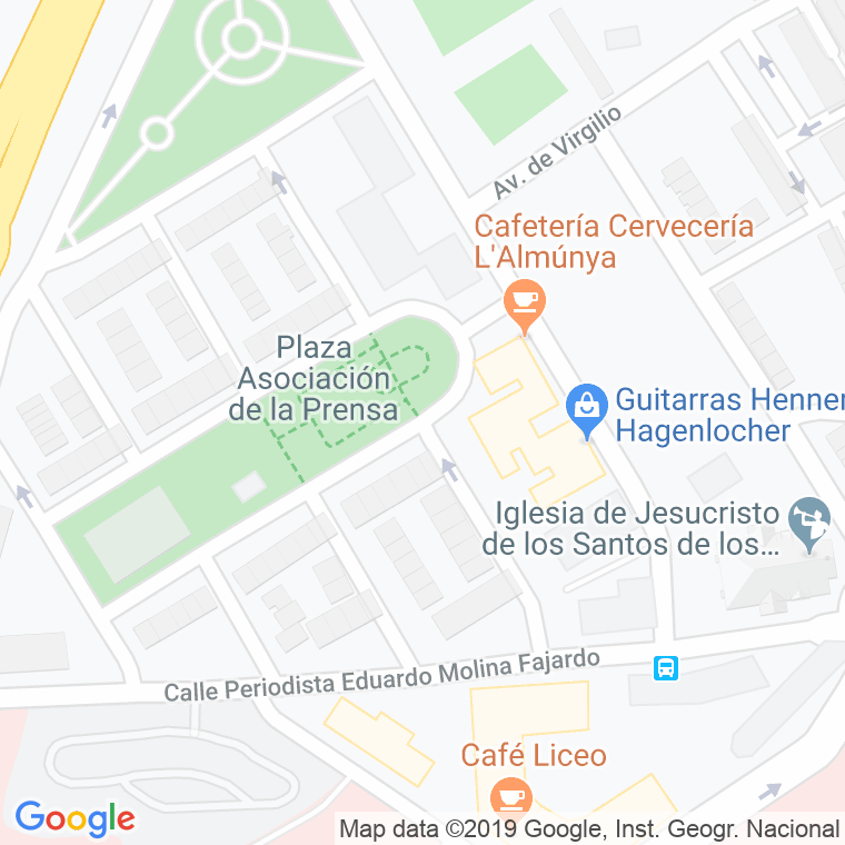 Código Postal calle Asociacion De La Prensa, plaza en Granada