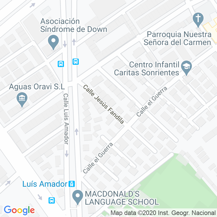 Código Postal calle Jesus Fandila en Granada