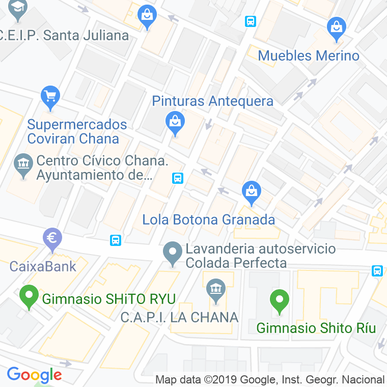 Código Postal calle Andes, pasaje en Granada