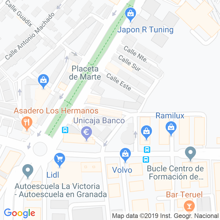 Código Postal calle Apolo en Granada