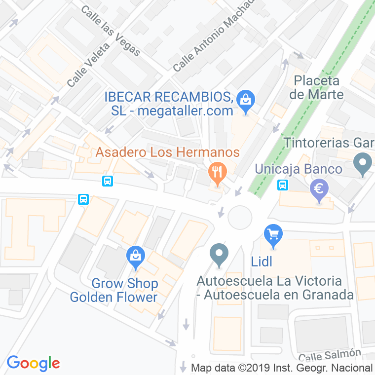 Código Postal calle Ataulfo Argenta en Granada