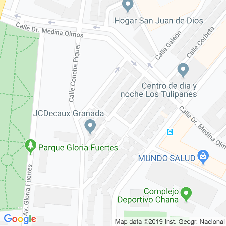 Código Postal calle Elisa Soriano en Granada
