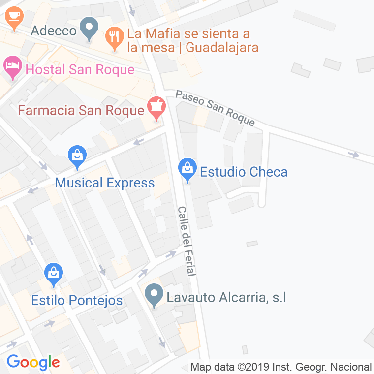Código Postal calle Ferial en Guadalajara