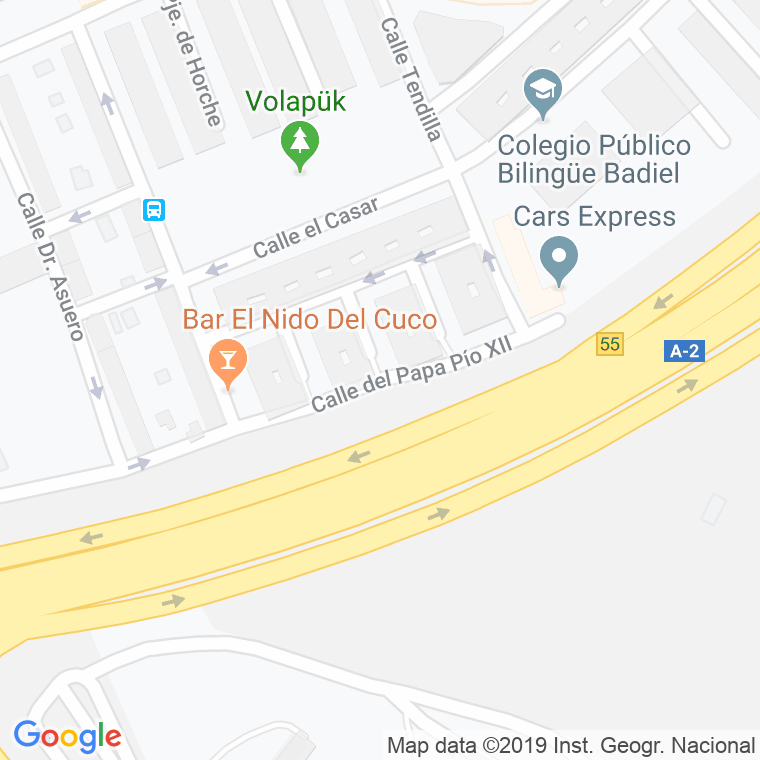 Código Postal calle Papa Pio Xii en Guadalajara