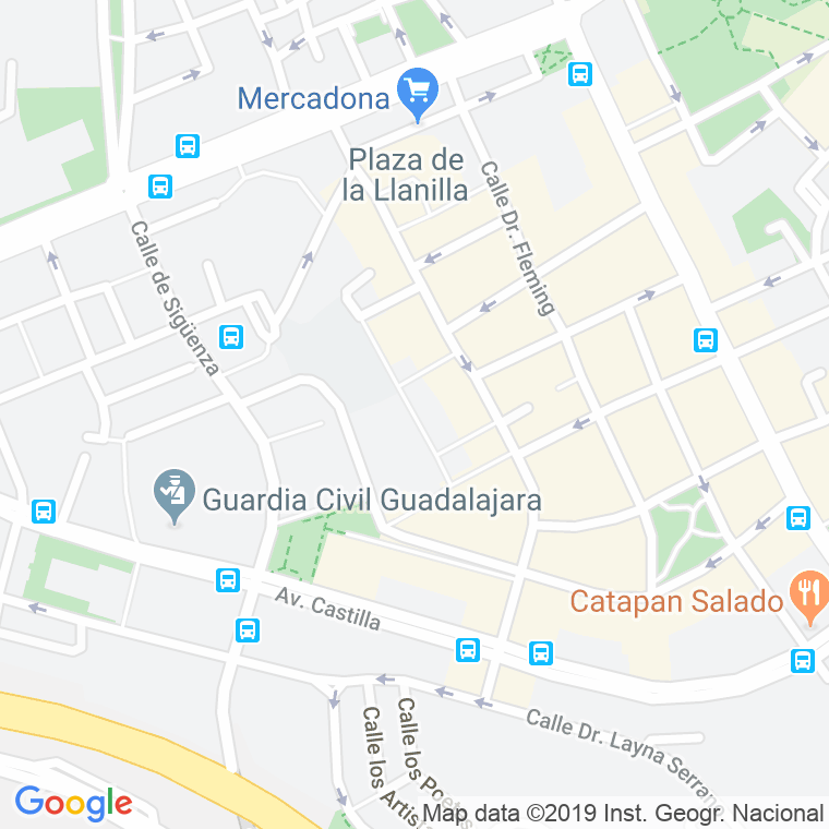 Código Postal calle Virgen De La Soledad en Guadalajara
