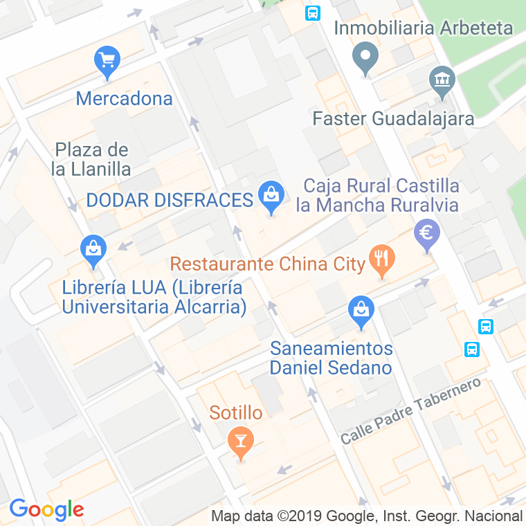 Código Postal calle Wenceslao Argumosa en Guadalajara