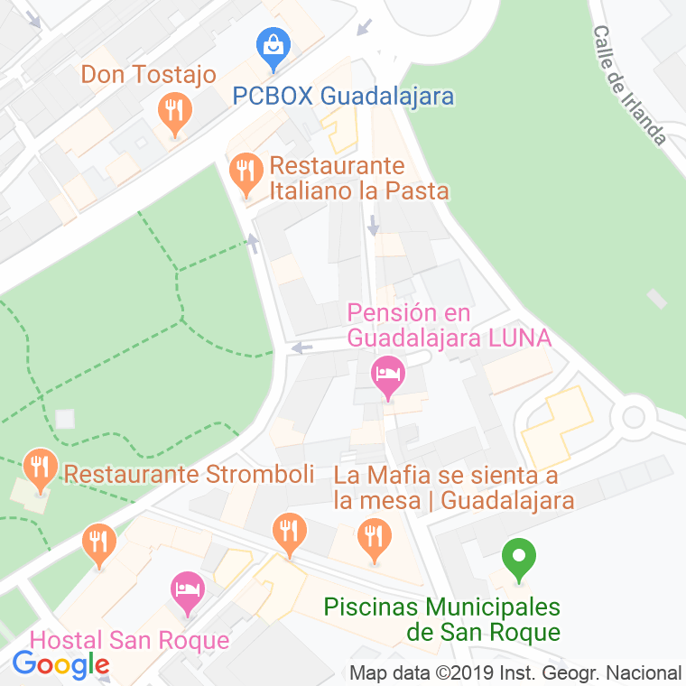 Código Postal calle Arrabal Del Agua, travesia en Guadalajara