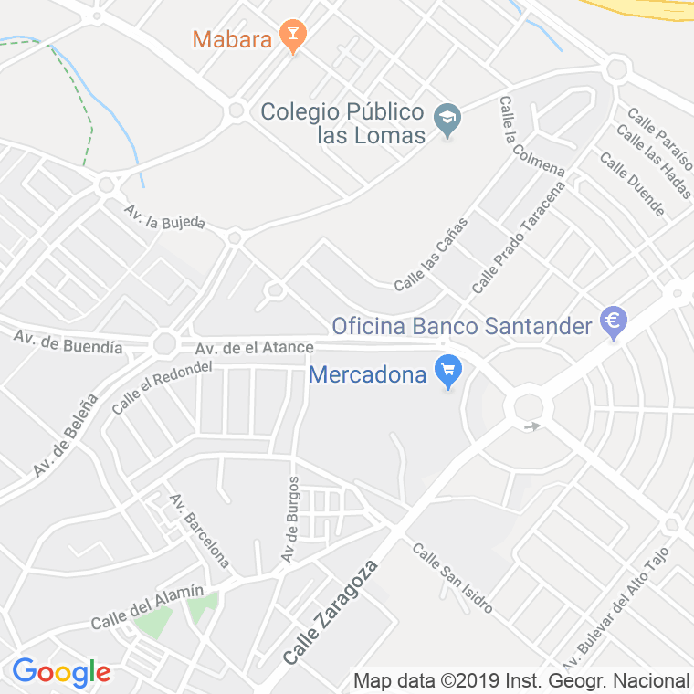 Código Postal calle Atance, El, avenida en Guadalajara