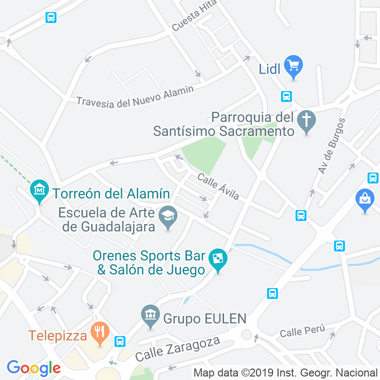 Código Postal calle Avila en Guadalajara