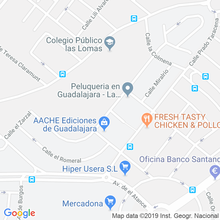 Código Postal calle Cañas, Las en Guadalajara