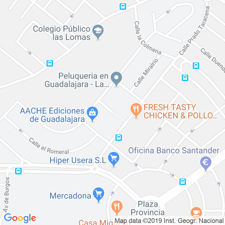 Código Postal calle Malvarrosa en Guadalajara