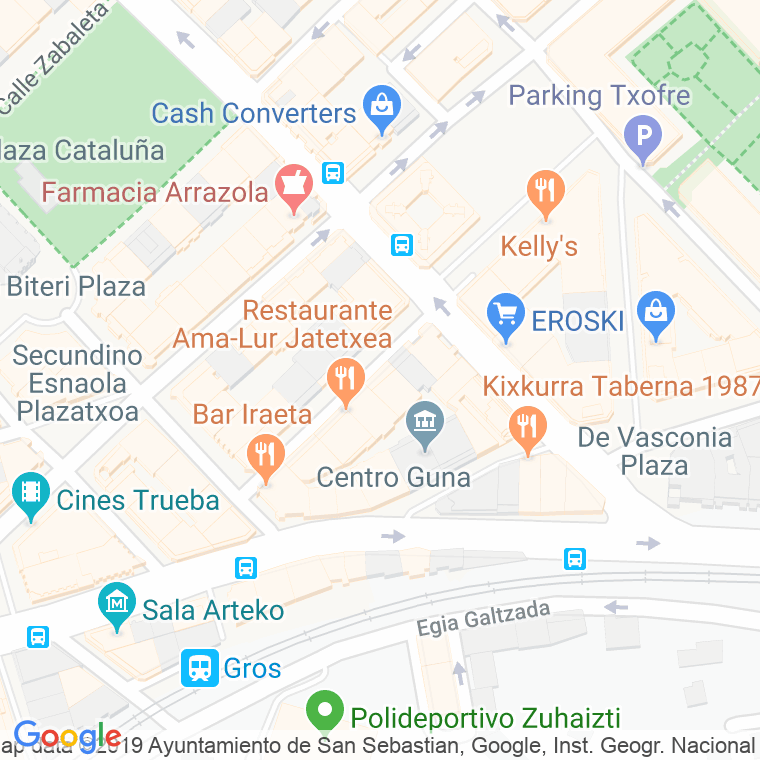 Código Postal calle Carquizano en Donostia-San Sebastian