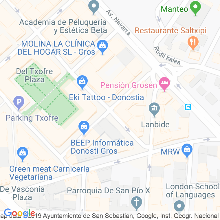 Código Postal calle Jose Arana en Donostia-San Sebastian