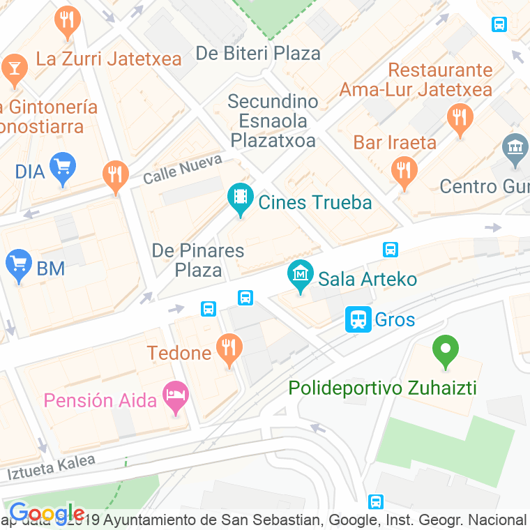 Código Postal calle Trueba en Donostia-San Sebastian