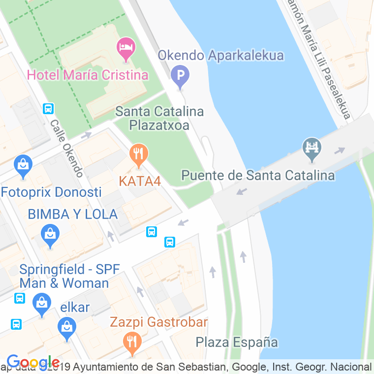 Código Postal calle España, plaza en Donostia-San Sebastian