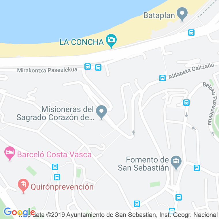 Código Postal calle Fe, pasealekua en Donostia-San Sebastian