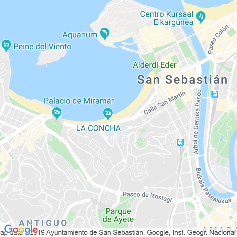 Código Postal calle San Martin   (Impares Del 41 Al Final)  (Pares Del 50 Al Final) en Donostia-San Sebastian