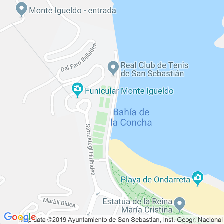 Código Postal calle Eduardo Chillida, De, paseo en Donostia-San Sebastian