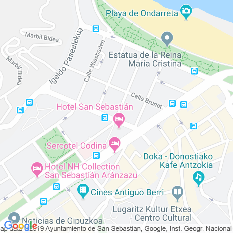 Código Postal calle Infanta Cristina en Donostia-San Sebastian