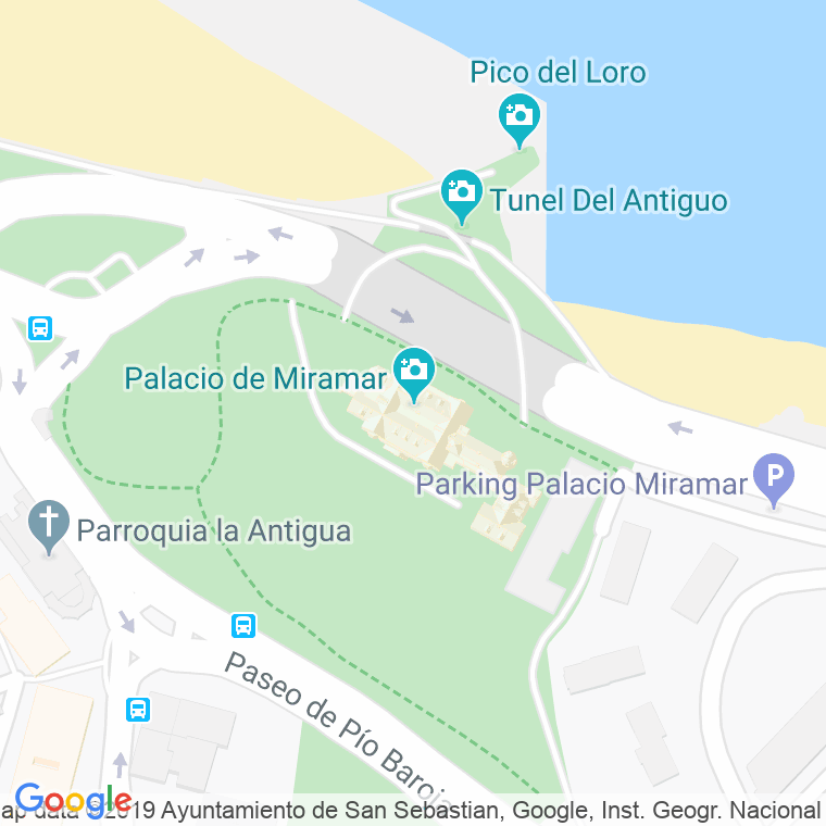 Código Postal calle Parque Miramar en Donostia-San Sebastian